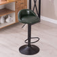 Modern Liftable Backrest Counter Stool Steel Household Bar Stool with Cushion and Pedal Blackish Green 1 Piece Clearhalo 'Bar Furniture' 'Bar Stools' 'bar_stools' 'furn' 'furn_bar_stools' 'furniture_bar_stools' 'Kitchen & Dining Furniture' 'kitchen&dining_furn' 'kitchen' 'kitchen_furn' Furniture' 4380236
