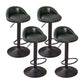 Modern Liftable Backrest Counter Stool Steel Household Bar Stool with Cushion and Pedal Blackish Green 4 Piece Set Clearhalo 'Bar Furniture' 'Bar Stools' 'bar_stools' 'furn' 'furn_bar_stools' 'furniture_bar_stools' 'Kitchen & Dining Furniture' 'kitchen&dining_furn' 'kitchen' 'kitchen_furn' Furniture' 4380238