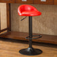 Modern Liftable Backrest Counter Stool Steel Household Bar Stool with Cushion and Pedal Crimson 1 Piece Clearhalo 'Bar Furniture' 'Bar Stools' 'bar_stools' 'furn' 'furn_bar_stools' 'furniture_bar_stools' 'Kitchen & Dining Furniture' 'kitchen&dining_furn' 'kitchen' 'kitchen_furn' Furniture' 4380239
