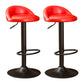 Modern Liftable Backrest Counter Stool Steel Household Bar Stool with Cushion and Pedal Crimson 2 Piece Set Clearhalo 'Bar Furniture' 'Bar Stools' 'bar_stools' 'furn' 'furn_bar_stools' 'furniture_bar_stools' 'Kitchen & Dining Furniture' 'kitchen&dining_furn' 'kitchen' 'kitchen_furn' Furniture' 4380240