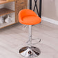 Modern Liftable Backrest Counter Stool Steel Household Bar Stool with Cushion and Pedal Orange 1 Piece Clearhalo 'Bar Furniture' 'Bar Stools' 'bar_stools' 'furn' 'furn_bar_stools' 'furniture_bar_stools' 'Kitchen & Dining Furniture' 'kitchen&dining_furn' 'kitchen' 'kitchen_furn' Furniture' 4380245