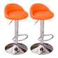 Modern Liftable Backrest Counter Stool Steel Household Bar Stool with Cushion and Pedal Orange 2 Piece Set Clearhalo 'Bar Furniture' 'Bar Stools' 'bar_stools' 'furn' 'furn_bar_stools' 'furniture_bar_stools' 'Kitchen & Dining Furniture' 'kitchen&dining_furn' 'kitchen' 'kitchen_furn' Furniture' 4380246