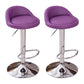 Modern Liftable Backrest Counter Stool Steel Household Bar Stool with Cushion and Pedal Purple 2 Piece Set Clearhalo 'Bar Furniture' 'Bar Stools' 'bar_stools' 'furn' 'furn_bar_stools' 'furniture_bar_stools' 'Kitchen & Dining Furniture' 'kitchen&dining_furn' 'kitchen' 'kitchen_furn' Furniture' 4380249
