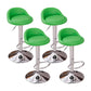 Modern Liftable Backrest Counter Stool Steel Household Bar Stool with Cushion and Pedal Green 4 Piece Set Clearhalo 'Bar Furniture' 'Bar Stools' 'bar_stools' 'furn' 'furn_bar_stools' 'furniture_bar_stools' 'Kitchen & Dining Furniture' 'kitchen&dining_furn' 'kitchen' 'kitchen_furn' Furniture' 4380253