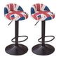 Modern Liftable Backrest Counter Stool Steel Household Bar Stool with Cushion and Pedal Red-Blue 2 Piece Set Clearhalo 'Bar Furniture' 'Bar Stools' 'bar_stools' 'furn' 'furn_bar_stools' 'furniture_bar_stools' 'Kitchen & Dining Furniture' 'kitchen&dining_furn' 'kitchen' 'kitchen_furn' Furniture' 4380255