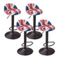 Modern Liftable Backrest Counter Stool Steel Household Bar Stool with Cushion and Pedal Red-Blue 4 Piece Set Clearhalo 'Bar Furniture' 'Bar Stools' 'bar_stools' 'furn' 'furn_bar_stools' 'furniture_bar_stools' 'Kitchen & Dining Furniture' 'kitchen&dining_furn' 'kitchen' 'kitchen_furn' Furniture' 4380256