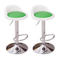 Modern Liftable Backrest Counter Stool Steel Household Bar Stool with Cushion and Pedal White-Green 2 Piece Set Clearhalo 'Bar Furniture' 'Bar Stools' 'bar_stools' 'furn' 'furn_bar_stools' 'furniture_bar_stools' 'Kitchen & Dining Furniture' 'kitchen&dining_furn' 'kitchen' 'kitchen_furn' Furniture' 4380267
