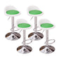 Modern Liftable Backrest Counter Stool Steel Household Bar Stool with Cushion and Pedal White-Green 4 Piece Set Clearhalo 'Bar Furniture' 'Bar Stools' 'bar_stools' 'furn' 'furn_bar_stools' 'furniture_bar_stools' 'Kitchen & Dining Furniture' 'kitchen&dining_furn' 'kitchen' 'kitchen_furn' Furniture' 4380268