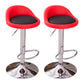 Modern Liftable Backrest Counter Stool Steel Household Bar Stool with Cushion and Pedal Rose Red-Black 2 Piece Set Clearhalo 'Bar Furniture' 'Bar Stools' 'bar_stools' 'furn' 'furn_bar_stools' 'furniture_bar_stools' 'Kitchen & Dining Furniture' 'kitchen&dining_furn' 'kitchen' 'kitchen_furn' Furniture' 4380270