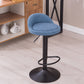 Modern Liftable Backrest Counter Stool Steel Household Bar Stool with Cushion and Pedal Light Blue 1 Piece Clearhalo 'Bar Furniture' 'Bar Stools' 'bar_stools' 'furn' 'furn_bar_stools' 'furniture_bar_stools' 'Kitchen & Dining Furniture' 'kitchen&dining_furn' 'kitchen' 'kitchen_furn' Furniture' 4380272