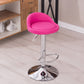 Modern Liftable Backrest Counter Stool Steel Household Bar Stool with Cushion and Pedal Rose Red 1 Piece Clearhalo 'Bar Furniture' 'Bar Stools' 'bar_stools' 'furn' 'furn_bar_stools' 'furniture_bar_stools' 'Kitchen & Dining Furniture' 'kitchen&dining_furn' 'kitchen' 'kitchen_furn' Furniture' 4380278