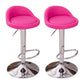 Modern Liftable Backrest Counter Stool Steel Household Bar Stool with Cushion and Pedal Rose Red 2 Piece Set Clearhalo 'Bar Furniture' 'Bar Stools' 'bar_stools' 'furn' 'furn_bar_stools' 'furniture_bar_stools' 'Kitchen & Dining Furniture' 'kitchen&dining_furn' 'kitchen' 'kitchen_furn' Furniture' 4380279