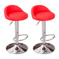 Modern Liftable Backrest Counter Stool Steel Household Bar Stool with Cushion and Pedal Red 2 Piece Set Clearhalo 'Bar Furniture' 'Bar Stools' 'bar_stools' 'furn' 'furn_bar_stools' 'furniture_bar_stools' 'Kitchen & Dining Furniture' 'kitchen&dining_furn' 'kitchen' 'kitchen_furn' Furniture' 4380282