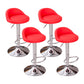 Modern Liftable Backrest Counter Stool Steel Household Bar Stool with Cushion and Pedal Red 4 Piece Set Clearhalo 'Bar Furniture' 'Bar Stools' 'bar_stools' 'furn' 'furn_bar_stools' 'furniture_bar_stools' 'Kitchen & Dining Furniture' 'kitchen&dining_furn' 'kitchen' 'kitchen_furn' Furniture' 4380283