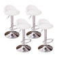 Modern Liftable Backrest Counter Stool Steel Household Bar Stool with Cushion and Pedal White 4 Piece Set Clearhalo 'Bar Furniture' 'Bar Stools' 'bar_stools' 'furn' 'furn_bar_stools' 'furniture_bar_stools' 'Kitchen & Dining Furniture' 'kitchen&dining_furn' 'kitchen' 'kitchen_furn' Furniture' 4380286