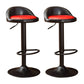 Modern Liftable Backrest Counter Stool Steel Household Bar Stool with Cushion and Pedal Matte Black 2 Piece Set Clearhalo 'Bar Furniture' 'Bar Stools' 'bar_stools' 'furn' 'furn_bar_stools' 'furniture_bar_stools' 'Kitchen & Dining Furniture' 'kitchen&dining_furn' 'kitchen' 'kitchen_furn' Furniture' 4380288