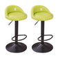Modern Liftable Backrest Counter Stool Steel Household Bar Stool with Cushion and Pedal Light Green 2 Piece Set Clearhalo 'Bar Furniture' 'Bar Stools' 'bar_stools' 'furn' 'furn_bar_stools' 'furniture_bar_stools' 'Kitchen & Dining Furniture' 'kitchen&dining_furn' 'kitchen' 'kitchen_furn' Furniture' 4380291