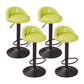 Modern Liftable Backrest Counter Stool Steel Household Bar Stool with Cushion and Pedal Light Green 4 Piece Set Clearhalo 'Bar Furniture' 'Bar Stools' 'bar_stools' 'furn' 'furn_bar_stools' 'furniture_bar_stools' 'Kitchen & Dining Furniture' 'kitchen&dining_furn' 'kitchen' 'kitchen_furn' Furniture' 4380292