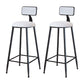 Modern Metal Upholstered Bar Stool Bristol Bar Stool with Iron Legs and Cushion White 2 Piece Set Bar Stool(30"H) Clearhalo 'Bar Furniture' 'Bar Stools' 'bar_stools' 'furn' 'furn_bar_stools' 'furniture_bar_stools' 'Kitchen & Dining Furniture' 'kitchen&dining_furn' 'kitchen' 'kitchen_furn' Furniture' 4380379