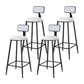 Modern Metal Upholstered Bar Stool Bristol Bar Stool with Iron Legs and Cushion White 4 Piece Set Bar Stool(30"H) Clearhalo 'Bar Furniture' 'Bar Stools' 'bar_stools' 'furn' 'furn_bar_stools' 'furniture_bar_stools' 'Kitchen & Dining Furniture' 'kitchen&dining_furn' 'kitchen' 'kitchen_furn' Furniture' 4380381