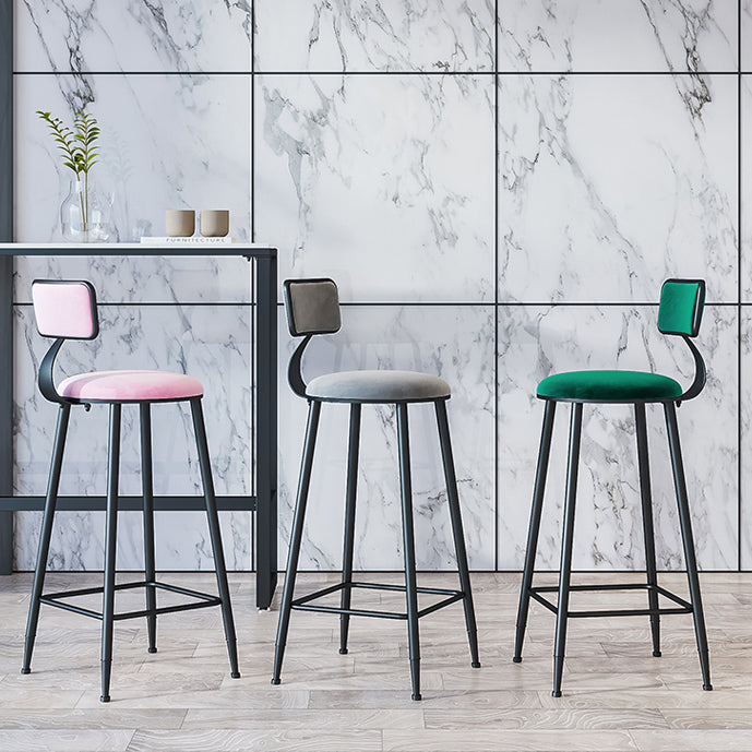 Modern Metal Upholstered Bar Stool Bristol Bar Stool with Iron Legs and Cushion Clearhalo 'Bar Furniture' 'Bar Stools' 'bar_stools' 'furn' 'furn_bar_stools' 'furniture_bar_stools' 'Kitchen & Dining Furniture' 'kitchen&dining_furn' 'kitchen' 'kitchen_furn' Furniture' 4380382