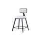 Modern Metal Upholstered Bar Stool Bristol Bar Stool with Iron Legs and Cushion White 1 Piece Short Stool(18"H) Clearhalo 'Bar Furniture' 'Bar Stools' 'bar_stools' 'furn' 'furn_bar_stools' 'furniture_bar_stools' 'Kitchen & Dining Furniture' 'kitchen&dining_furn' 'kitchen' 'kitchen_furn' Furniture' 4380383