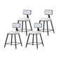 Modern Metal Upholstered Bar Stool Bristol Bar Stool with Iron Legs and Cushion White 4 Piece Set Short Stool(18"H) Clearhalo 'Bar Furniture' 'Bar Stools' 'bar_stools' 'furn' 'furn_bar_stools' 'furniture_bar_stools' 'Kitchen & Dining Furniture' 'kitchen&dining_furn' 'kitchen' 'kitchen_furn' Furniture' 4380385