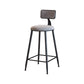 Modern Metal Upholstered Bar Stool Bristol Bar Stool with Iron Legs and Cushion Grey 1 Piece Counter Stool(26"H) Clearhalo 'Bar Furniture' 'Bar Stools' 'bar_stools' 'furn' 'furn_bar_stools' 'furniture_bar_stools' 'Kitchen & Dining Furniture' 'kitchen&dining_furn' 'kitchen' 'kitchen_furn' Furniture' 4380386