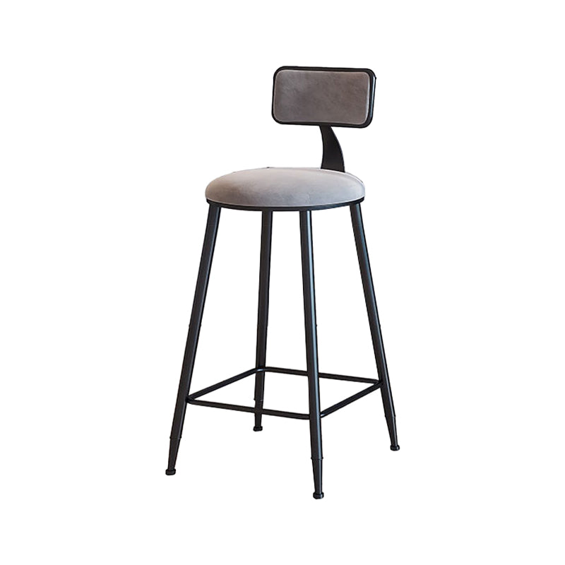 Modern Metal Upholstered Bar Stool Bristol Bar Stool with Iron Legs and Cushion Grey 1 Piece Counter Stool(26"H) Clearhalo 'Bar Furniture' 'Bar Stools' 'bar_stools' 'furn' 'furn_bar_stools' 'furniture_bar_stools' 'Kitchen & Dining Furniture' 'kitchen&dining_furn' 'kitchen' 'kitchen_furn' Furniture' 4380386