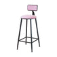 Modern Metal Upholstered Bar Stool Bristol Bar Stool with Iron Legs and Cushion Pink 1 Piece Bar Stool(30"H) Clearhalo 'Bar Furniture' 'Bar Stools' 'bar_stools' 'furn' 'furn_bar_stools' 'furniture_bar_stools' 'Kitchen & Dining Furniture' 'kitchen&dining_furn' 'kitchen' 'kitchen_furn' Furniture' 4380389