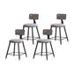 Modern Metal Upholstered Bar Stool Bristol Bar Stool with Iron Legs and Cushion Grey 4 Piece Set Short Stool(18"H) Clearhalo 'Bar Furniture' 'Bar Stools' 'bar_stools' 'furn' 'furn_bar_stools' 'furniture_bar_stools' 'Kitchen & Dining Furniture' 'kitchen&dining_furn' 'kitchen' 'kitchen_furn' Furniture' 4380400