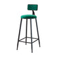 Modern Metal Upholstered Bar Stool Bristol Bar Stool with Iron Legs and Cushion Green 1 Piece Bar Stool(30"H) Clearhalo 'Bar Furniture' 'Bar Stools' 'bar_stools' 'furn' 'furn_bar_stools' 'furniture_bar_stools' 'Kitchen & Dining Furniture' 'kitchen&dining_furn' 'kitchen' 'kitchen_furn' Furniture' 4380407