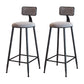 Modern Metal Upholstered Bar Stool Bristol Bar Stool with Iron Legs and Cushion Grey 2 Piece Set Bar Stool(30"H) Clearhalo 'Bar Furniture' 'Bar Stools' 'bar_stools' 'furn' 'furn_bar_stools' 'furniture_bar_stools' 'Kitchen & Dining Furniture' 'kitchen&dining_furn' 'kitchen' 'kitchen_furn' Furniture' 4380414