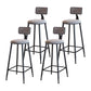Modern Metal Upholstered Bar Stool Bristol Bar Stool with Iron Legs and Cushion Grey 4 Piece Set Bar Stool(30"H) Clearhalo 'Bar Furniture' 'Bar Stools' 'bar_stools' 'furn' 'furn_bar_stools' 'furniture_bar_stools' 'Kitchen & Dining Furniture' 'kitchen&dining_furn' 'kitchen' 'kitchen_furn' Furniture' 4380415