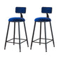 Modern Metal Upholstered Bar Stool Bristol Bar Stool with Iron Legs and Cushion Blue 2 Piece Set Counter Stool(26"H) Clearhalo 'Bar Furniture' 'Bar Stools' 'bar_stools' 'furn' 'furn_bar_stools' 'furniture_bar_stools' 'Kitchen & Dining Furniture' 'kitchen&dining_furn' 'kitchen' 'kitchen_furn' Furniture' 4380420