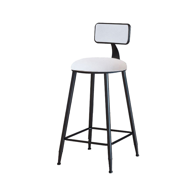 Modern Metal Upholstered Bar Stool Bristol Bar Stool with Iron Legs and Cushion White 1 Piece Counter Stool(26"H) Clearhalo 'Bar Furniture' 'Bar Stools' 'bar_stools' 'furn' 'furn_bar_stools' 'furniture_bar_stools' 'Kitchen & Dining Furniture' 'kitchen&dining_furn' 'kitchen' 'kitchen_furn' Furniture' 4380422