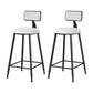 Modern Metal Upholstered Bar Stool Bristol Bar Stool with Iron Legs and Cushion White 2 Piece Set Counter Stool(26"H) Clearhalo 'Bar Furniture' 'Bar Stools' 'bar_stools' 'furn' 'furn_bar_stools' 'furniture_bar_stools' 'Kitchen & Dining Furniture' 'kitchen&dining_furn' 'kitchen' 'kitchen_furn' Furniture' 4380423