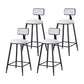 Modern Metal Upholstered Bar Stool Bristol Bar Stool with Iron Legs and Cushion White 4 Piece Set Counter Stool(26"H) Clearhalo 'Bar Furniture' 'Bar Stools' 'bar_stools' 'furn' 'furn_bar_stools' 'furniture_bar_stools' 'Kitchen & Dining Furniture' 'kitchen&dining_furn' 'kitchen' 'kitchen_furn' Furniture' 4380424