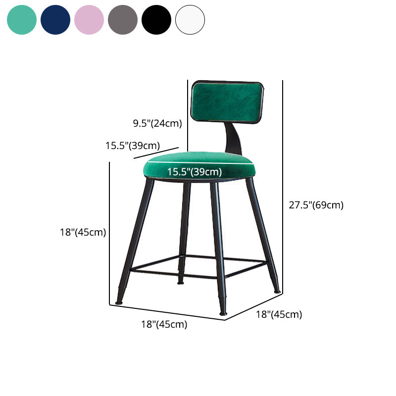 Modern Metal Upholstered Bar Stool Bristol Bar Stool with Iron Legs and Cushion Clearhalo 'Bar Furniture' 'Bar Stools' 'bar_stools' 'furn' 'furn_bar_stools' 'furniture_bar_stools' 'Kitchen & Dining Furniture' 'kitchen&dining_furn' 'kitchen' 'kitchen_furn' Furniture' 4380427