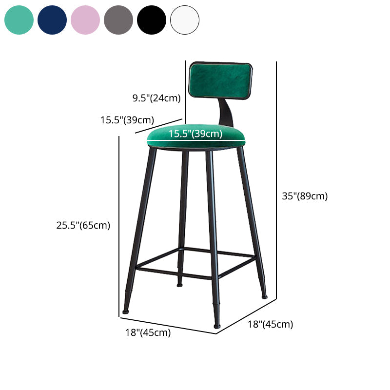 Modern Metal Upholstered Bar Stool Bristol Bar Stool with Iron Legs and Cushion Clearhalo 'Bar Furniture' 'Bar Stools' 'bar_stools' 'furn' 'furn_bar_stools' 'furniture_bar_stools' 'Kitchen & Dining Furniture' 'kitchen&dining_furn' 'kitchen' 'kitchen_furn' Furniture' 4380428
