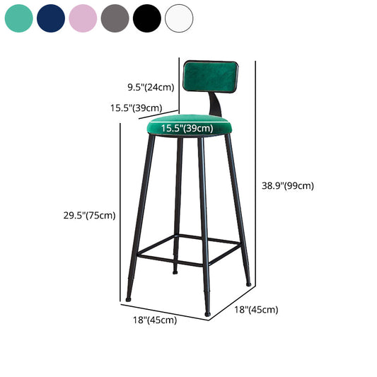 Modern Metal Upholstered Bar Stool Bristol Bar Stool with Iron Legs and Cushion Clearhalo 'Bar Furniture' 'Bar Stools' 'bar_stools' 'furn' 'furn_bar_stools' 'furniture_bar_stools' 'Kitchen & Dining Furniture' 'kitchen&dining_furn' 'kitchen' 'kitchen_furn' Furniture' 4380429