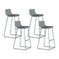 Contemporary Plastic Barstool Bristol Bar Stool With Metal Legs and Low Back Olive Green 4 Piece Set Clearhalo 'Bar Furniture' 'Bar Stools' 'bar_stools' 'furn' 'furn_bar_stools' 'furniture_bar_stools' 'Kitchen & Dining Furniture' 'kitchen&dining_furn' 'kitchen' 'kitchen_furn' Furniture' 4380434