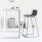Contemporary Plastic Barstool Bristol Bar Stool With Metal Legs and Low Back Clearhalo 'Bar Furniture' 'Bar Stools' 'bar_stools' 'furn' 'furn_bar_stools' 'furniture_bar_stools' 'Kitchen & Dining Furniture' 'kitchen&dining_furn' 'kitchen' 'kitchen_furn' Furniture' 4380435