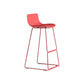 Contemporary Plastic Barstool Bristol Bar Stool With Metal Legs and Low Back Red 1 Piece Bar Stool(30"H) Clearhalo 'Bar Furniture' 'Bar Stools' 'bar_stools' 'furn' 'furn_bar_stools' 'furniture_bar_stools' 'Kitchen & Dining Furniture' 'kitchen&dining_furn' 'kitchen' 'kitchen_furn' Furniture' 4380436