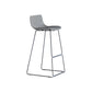 Contemporary Plastic Barstool Bristol Bar Stool With Metal Legs and Low Back Grey 1 Piece Clearhalo 'Bar Furniture' 'Bar Stools' 'bar_stools' 'furn' 'furn_bar_stools' 'furniture_bar_stools' 'Kitchen & Dining Furniture' 'kitchen&dining_furn' 'kitchen' 'kitchen_furn' Furniture' 4380448