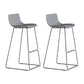 Contemporary Plastic Barstool Bristol Bar Stool With Metal Legs and Low Back Grey 2 Piece Set Clearhalo 'Bar Furniture' 'Bar Stools' 'bar_stools' 'furn' 'furn_bar_stools' 'furniture_bar_stools' 'Kitchen & Dining Furniture' 'kitchen&dining_furn' 'kitchen' 'kitchen_furn' Furniture' 4380449