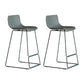 Contemporary Plastic Barstool Bristol Bar Stool With Metal Legs and Low Back Olive Green 2 Piece Set Counter Stool(26"H) Clearhalo 'Bar Furniture' 'Bar Stools' 'bar_stools' 'furn' 'furn_bar_stools' 'furniture_bar_stools' 'Kitchen & Dining Furniture' 'kitchen&dining_furn' 'kitchen' 'kitchen_furn' Furniture' 4380452