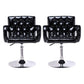 Modern Armed PU Upholstery Bar Stool Adjustable Swivel Backrest Counter Chair Gloss Black 2 Piece Set Clearhalo 'Bar Furniture' 'Bar Stools' 'bar_stools' 'furn' 'furn_bar_stools' 'furniture_bar_stools' 'Kitchen & Dining Furniture' 'kitchen&dining_furn' 'kitchen' 'kitchen_furn' Furniture' 4380526