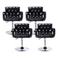 Modern Armed PU Upholstery Bar Stool Adjustable Swivel Backrest Counter Chair Gloss Black 4 Piece Set Clearhalo 'Bar Furniture' 'Bar Stools' 'bar_stools' 'furn' 'furn_bar_stools' 'furniture_bar_stools' 'Kitchen & Dining Furniture' 'kitchen&dining_furn' 'kitchen' 'kitchen_furn' Furniture' 4380528
