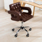 Modern Armed PU Upholstery Bar Stool Adjustable Swivel Backrest Counter Chair Brown 1 Piece Clearhalo 'Bar Furniture' 'Bar Stools' 'bar_stools' 'furn' 'furn_bar_stools' 'furniture_bar_stools' 'Kitchen & Dining Furniture' 'kitchen&dining_furn' 'kitchen' 'kitchen_furn' Furniture' 4380532